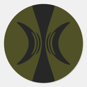 Vijf gebluste hand van Eris Ronde Sticker