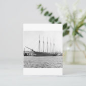 Vijf-Gediende Schooner, 1800's Briefkaart (Staand voorkant)