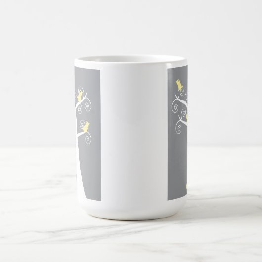 Vijf gele vogels in een boom Mok (Center)