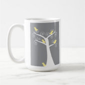 Vijf gele vogels in een boom Mok (Links)