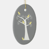 Vijf gele vogels in een Ornament (Rechts)