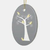 Vijf gele vogels in een Ornament (Links)