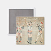 Vijf gevierde Clowns verbonden aan Zanden Magneet (Voorkant / Achterkant)