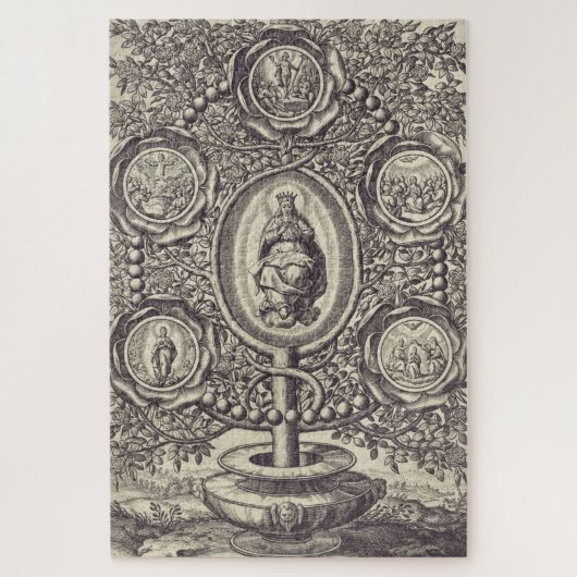 Vijf glorieuze mysteries legpuzzel (Verticaal)