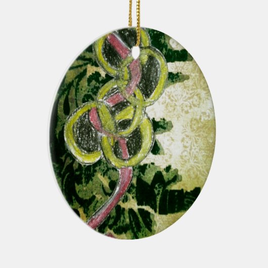 Vijf Golden Rings Keramisch Ornament (Rechts)