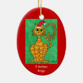 Vijf Golden Rings Keramisch Ornament (Achterkant)