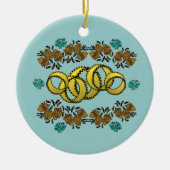 Vijf Golden Rings Ornaments Keramisch Ornament (Voorkant)