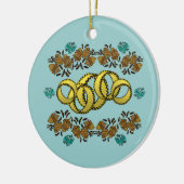 Vijf Golden Rings Ornaments Keramisch Ornament