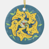 Vijf gouden katten... keramisch ornament (Voorkant)