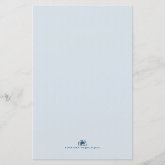 Vijf gouden kerstballen - blauw schrijven (Achterkant)