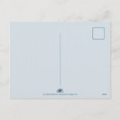 Vijf gouden kerstballen - blauw schrijven feestdagenkaart (Achterkant)