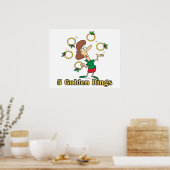 vijf gouden ringen 5de vijfde kerstdag poster (Keuken)