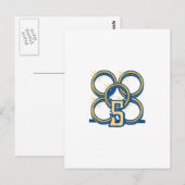 Vijf gouden ringen! briefkaart (Voorkant / Achterkant)