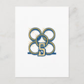 Vijf gouden ringen! briefkaart (Voorkant)