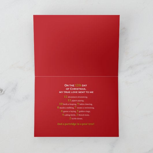 Vijf gouden ringen Wenskaart Feestdagen Kaart (Binnen)