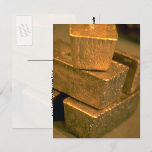 Vijf gouden stenen van 90 pond briefkaart (Voorkant / Achterkant)