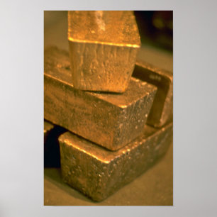 Vijf gouden stenen van 90 pond poster