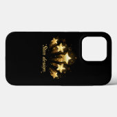 Vijf gouden sterren op zwart Case-Mate iPhone case (Achterkant (horizontaal))