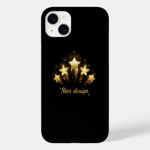 Vijf gouden sterren op zwart Case-Mate iPhone 14 plus hoesje