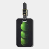 Vijf groene appels bagagelabel (Voorkant verticaal)
