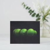 Vijf groene appels briefkaart (Staand voorkant)