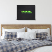 Vijf groene appels canvas afdruk (Insitu (Slaapkamer))
