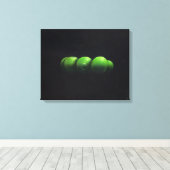 Vijf groene appels canvas afdruk (Insitu (Houten vloer))