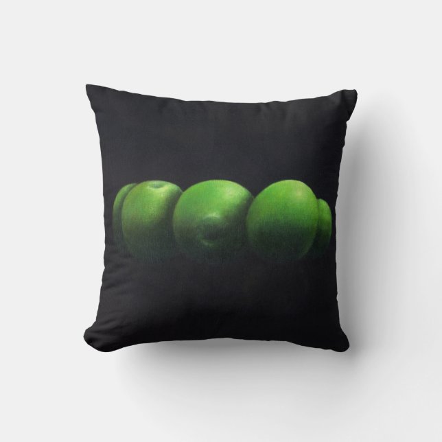 Vijf groene appels kussen (Voorkant)
