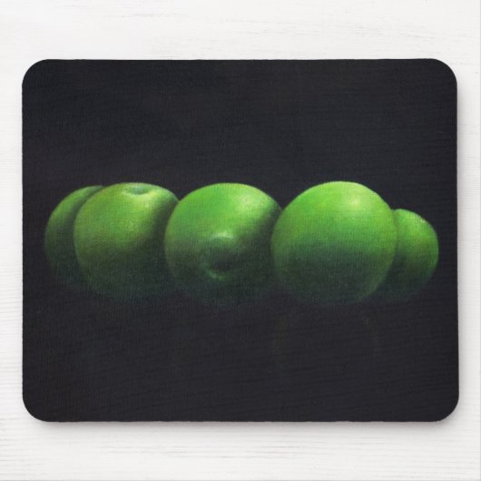 Vijf groene appels muismat (Voorkant)