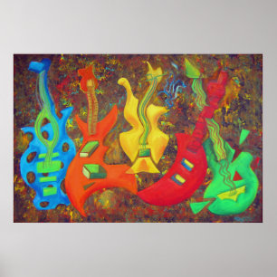 VIJF GUITARS POSTER