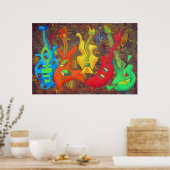 VIJF GUITARS POSTER (Keuken)