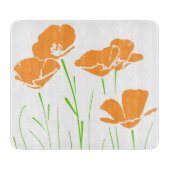 Vijf handgeschreven Californische papies Snijplank (Voorkant)