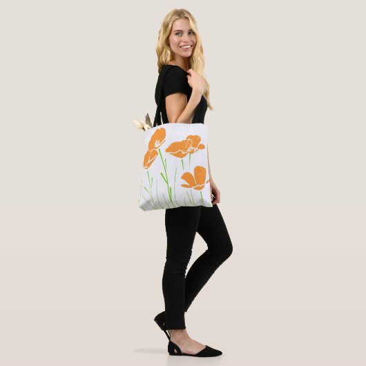 Vijf handgeschreven Californische papies Tote Bag (Op model)