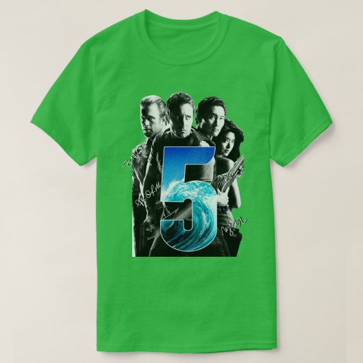 Vijf handtekeningen casts tv-Show TShirt (Design voorkant)