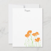 Vijf handtekeningen voor California Poppies Note C Notitiekaartje (Voorkant)