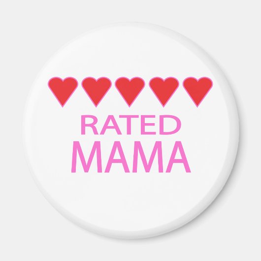 Vijf hart mama magneet (Voorkant)