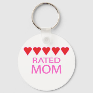 Vijf hart mama sleutelhanger