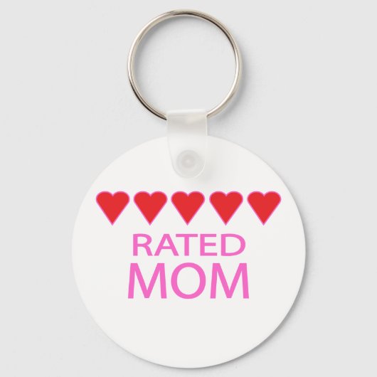 Vijf hart mama sleutelhanger (Voorkant)