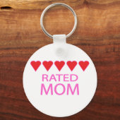 Vijf hart mama sleutelhanger (Voorkant)