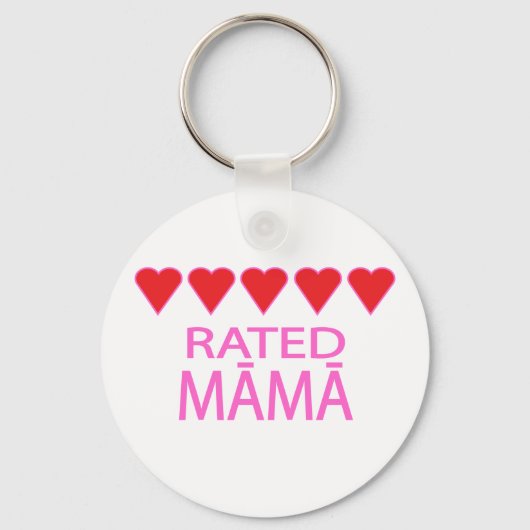 Vijf hart Māmā Sleutelhanger (Voorkant)