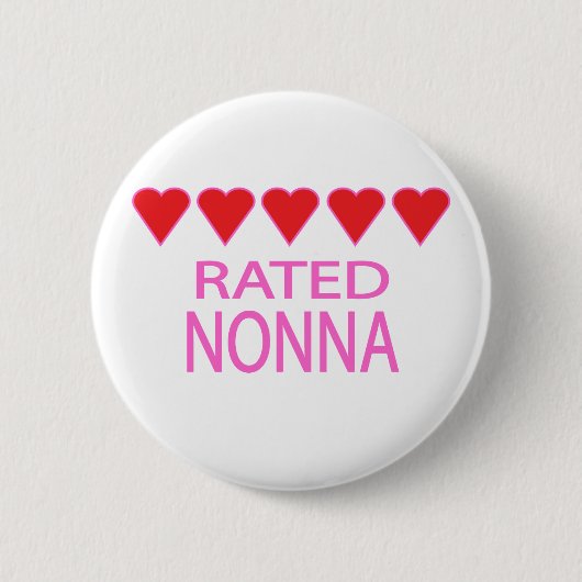 Vijf hart nonna ronde button 5,7 cm (Voorkant)