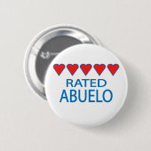 Vijf hartelabels ronde button 5,7 cm (Voorkant /achterkant)