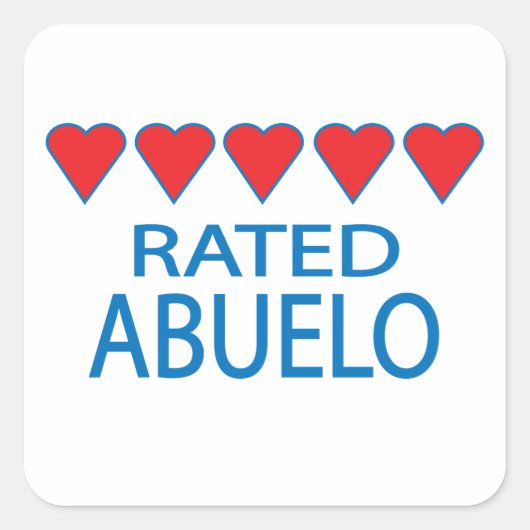 Vijf hartelabels vierkante sticker (Voorkant)