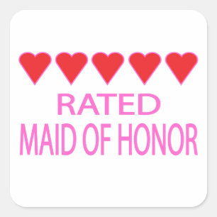 Vijf hartenmaker vierkante sticker