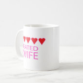 Vijf hartenvrouw koffiemok (Voorkant links)