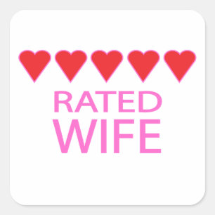 Vijf hartenvrouw vierkante sticker