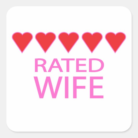 Vijf hartenvrouw vierkante sticker (Voorkant)