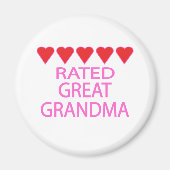 Vijf hartgrootmoeder magneet (Voorkant)