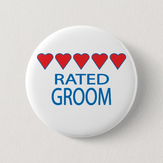 Vijf hartkamer ronde button 5,7 cm (Voorkant)