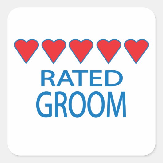 Vijf hartkamer vierkante sticker (Voorkant)